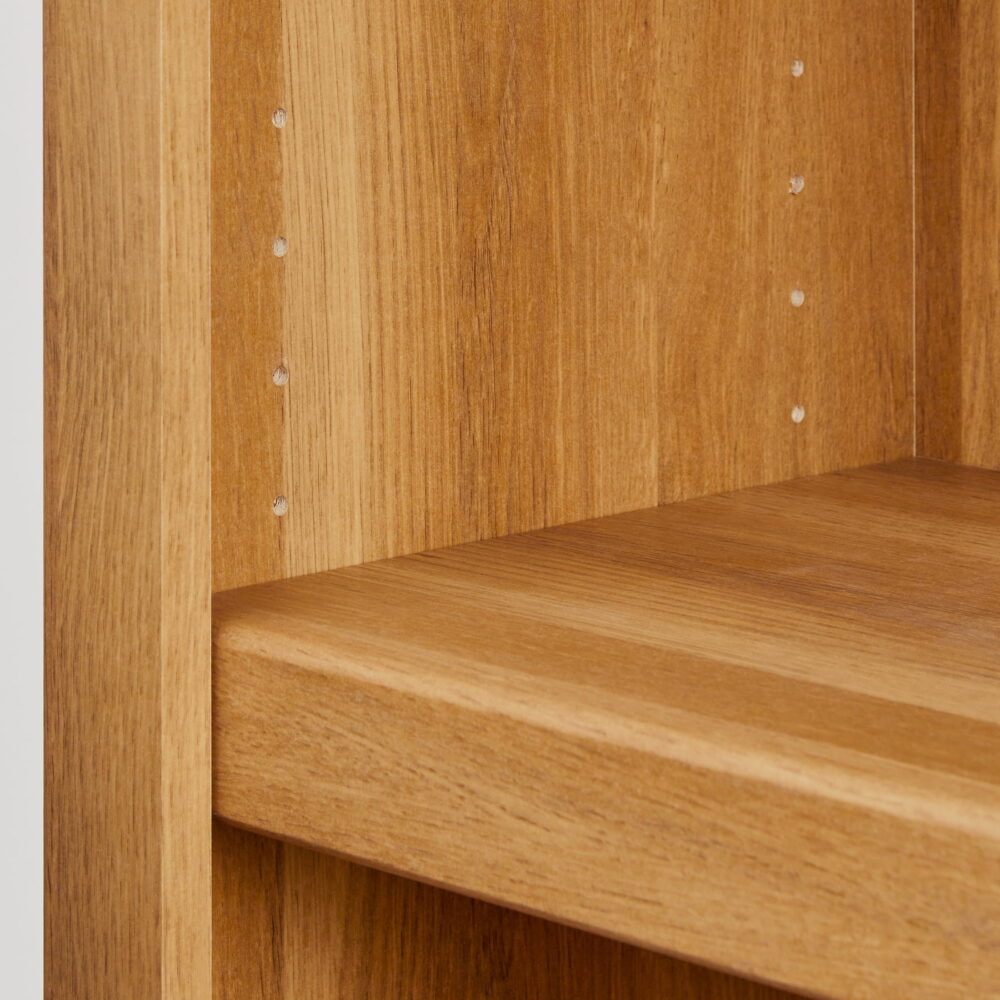 Better Homes & Gardens Glendale 5-Shelf Bookcase With Doors, Light Honey Finish - Image 6