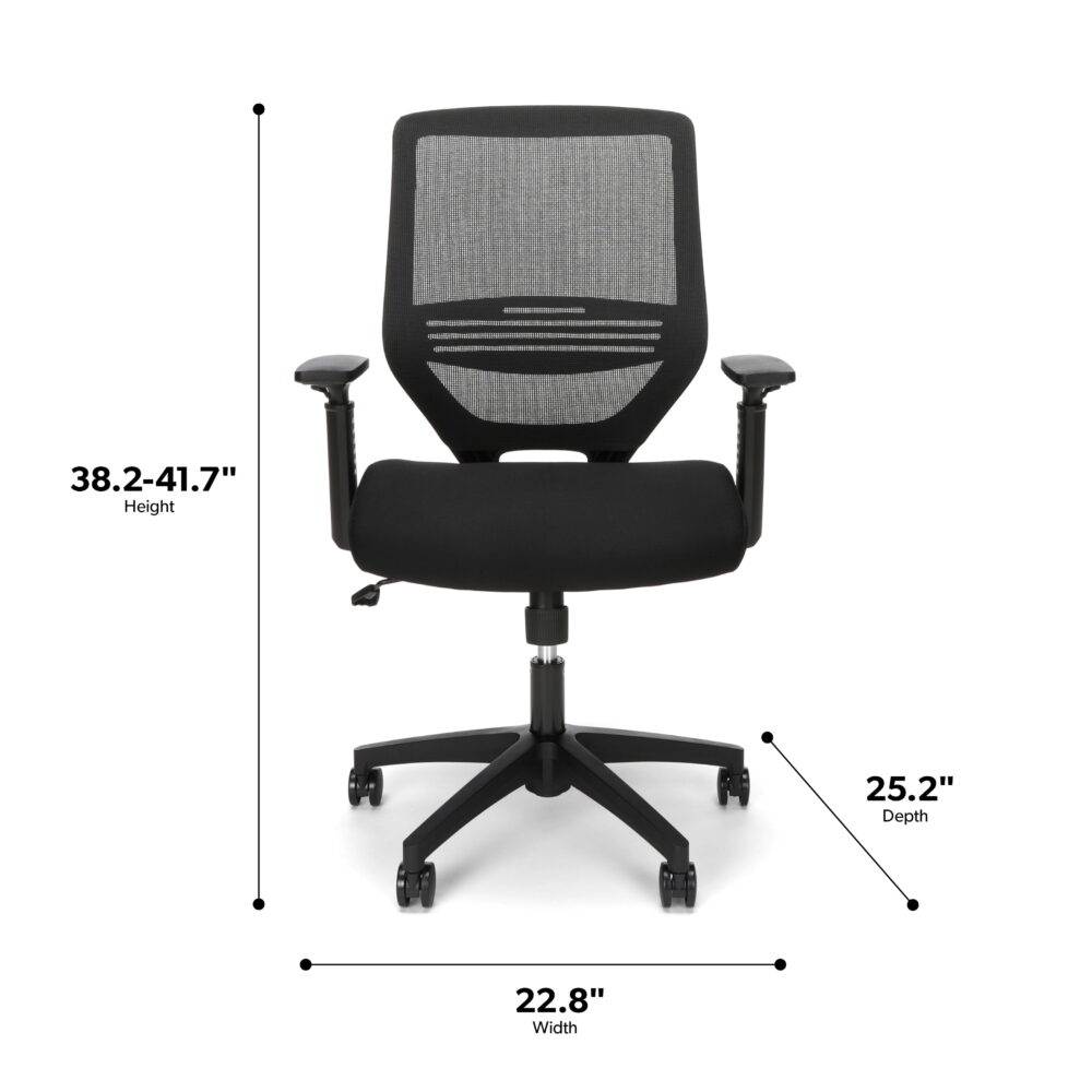HON Basyx Expose Commercial-Grade Mesh Back Desk Chair, Black - Image 5