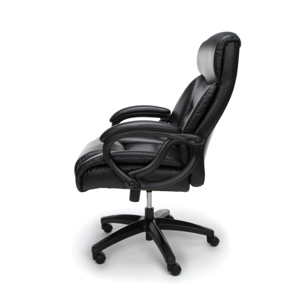 OFM Essentials Collection Big & Tall Bonded Leather Chair, Black - Image 3