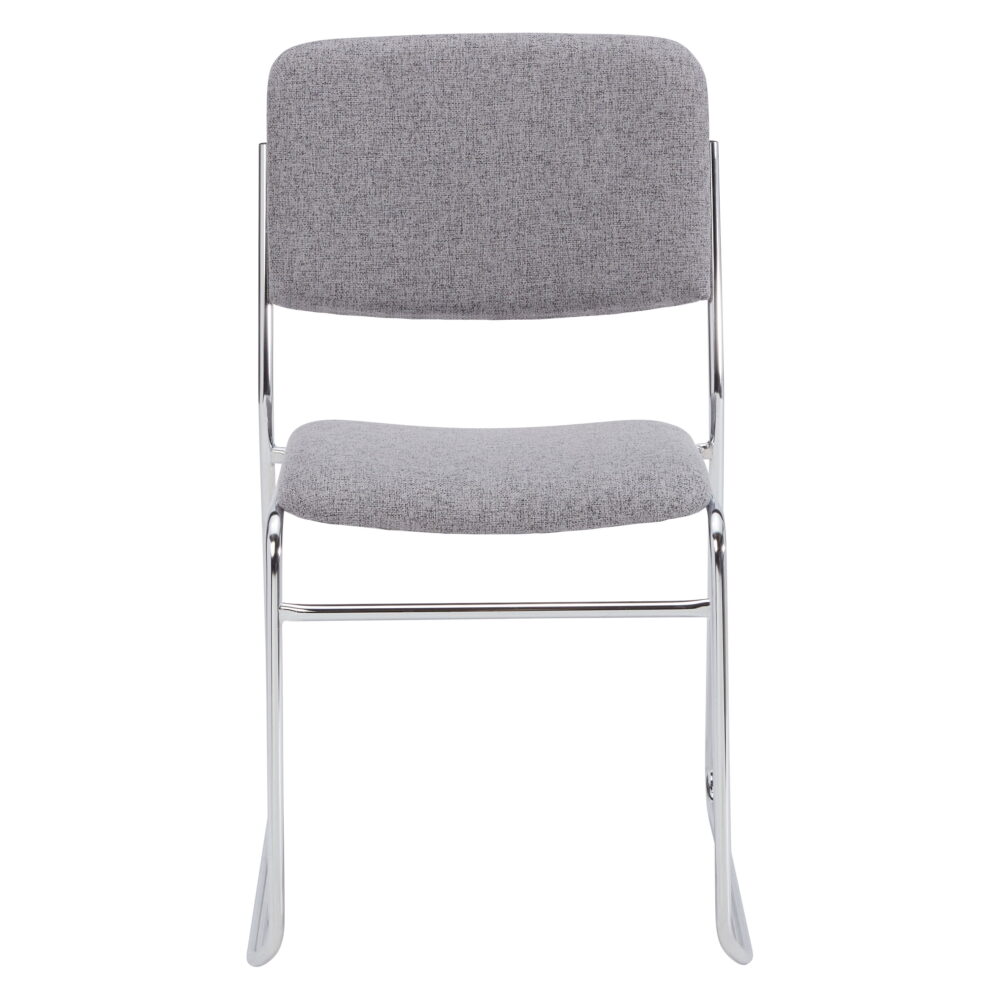 (4 Pack) NPS 8600 Series Fabric Padded Signature Stack Chair, Classic Gray - Image 3