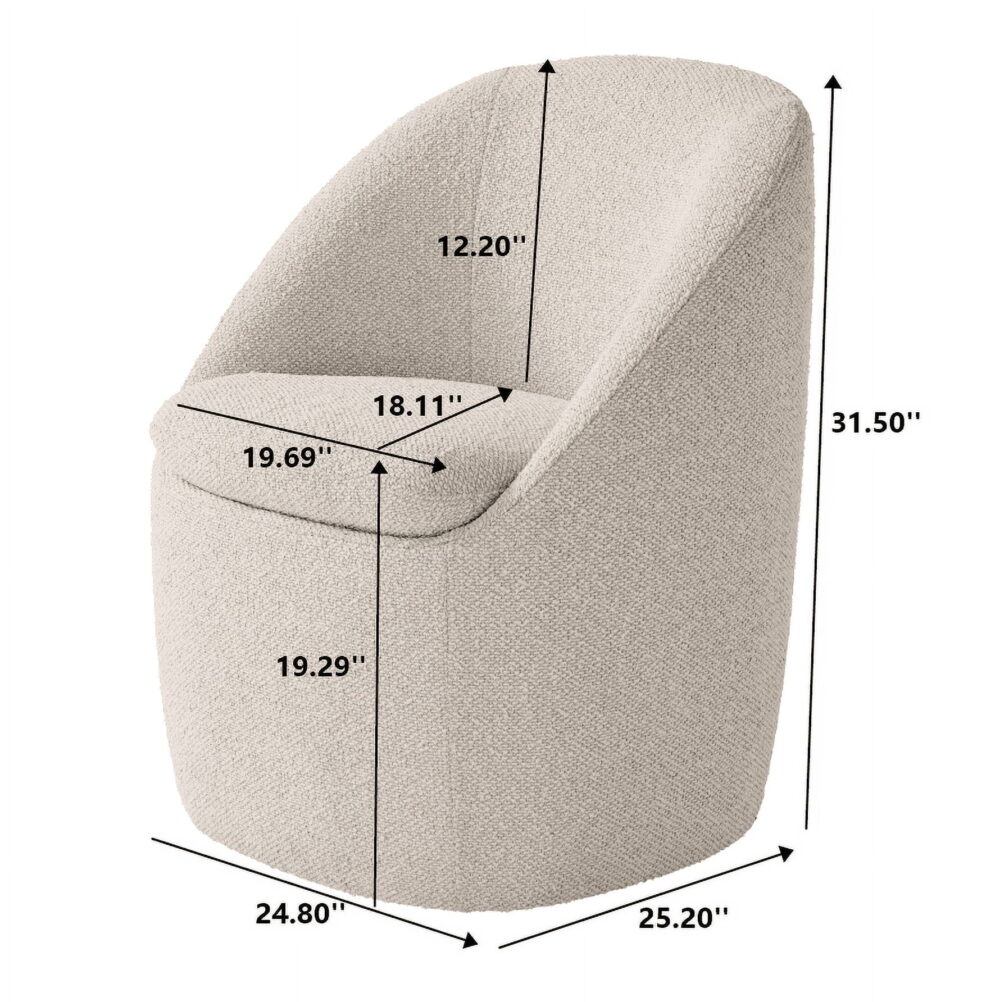 Better Homes & Gardens Mira Everywhere Dining Chairs, Cream - Image 7