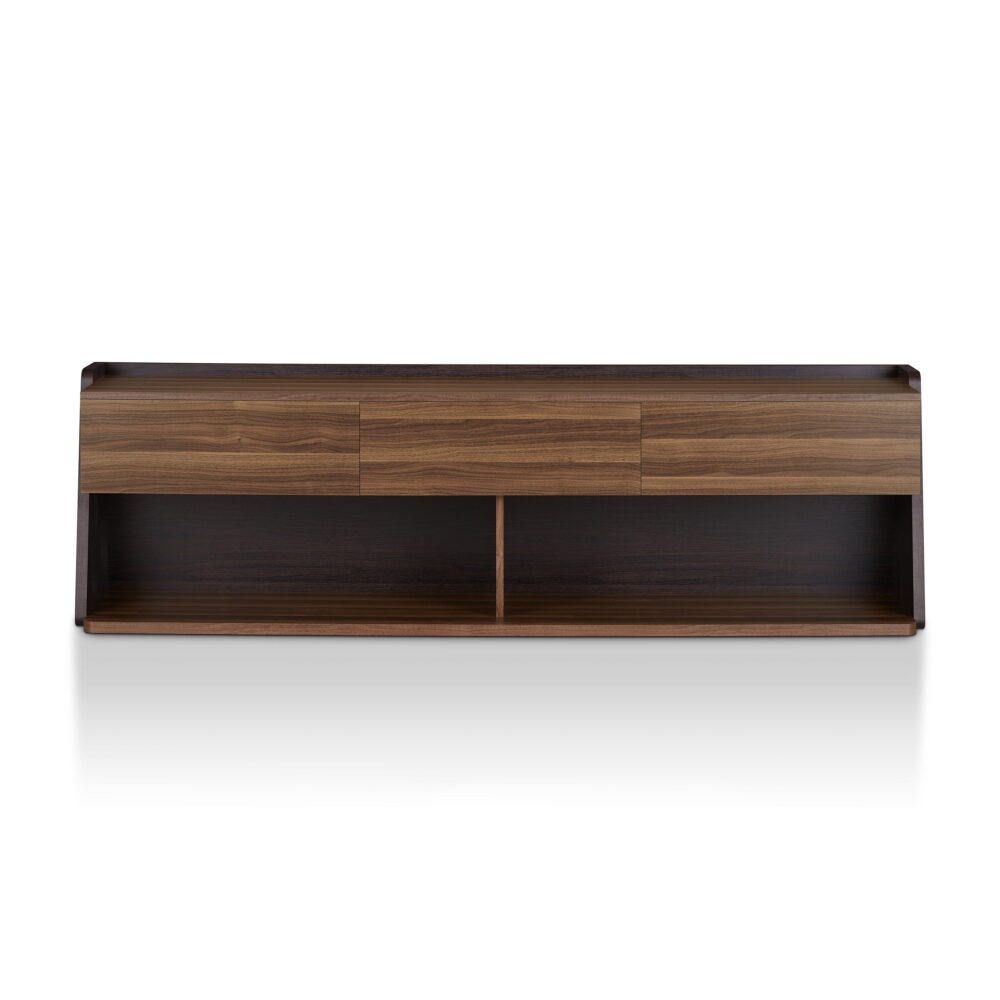 Furniture of America Taren TV Stand for TVs up to 80", Light Walnut - Image 3