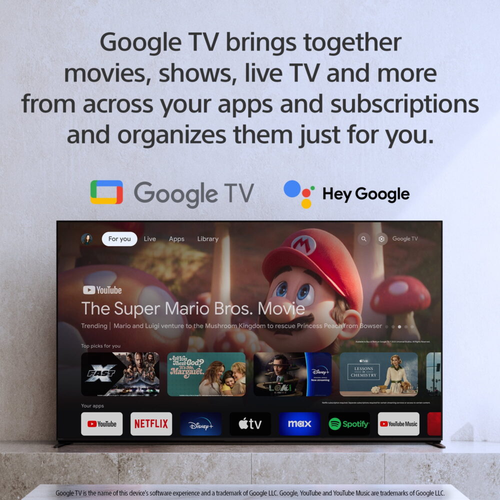 Sony 43” Class BRAVIA 3 LED 4K HDR Smart Google TV K-43S30, 2024 Model - Image 3