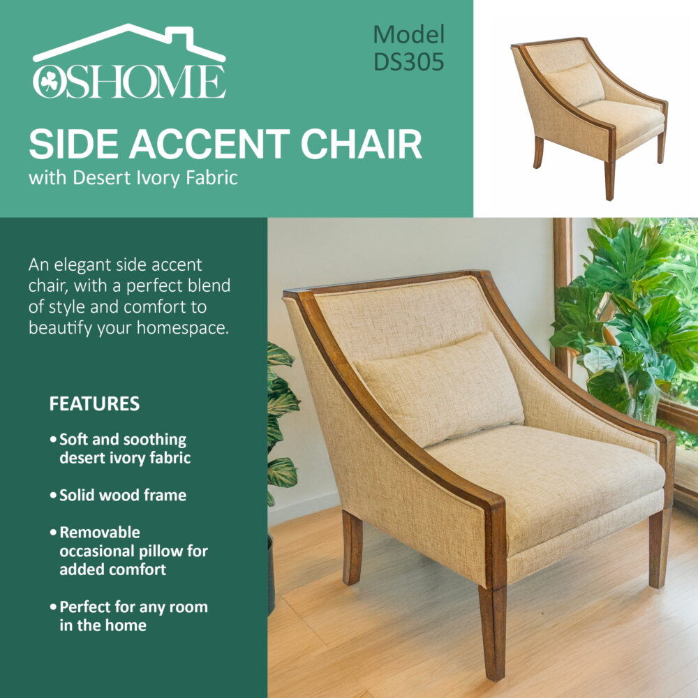 American Furniture Classics OS Home Occasional Side Accent Chair Model DS305 Desert Ivory - Image 2