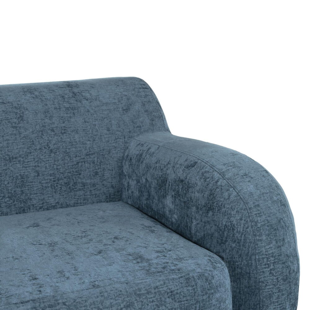 Modern Sofa Couch,Compression Sofa,3-Seat Upholstered Sofa Furniture for Small Space,Apartment,No Assembly Required,Dark Blue - Image 3