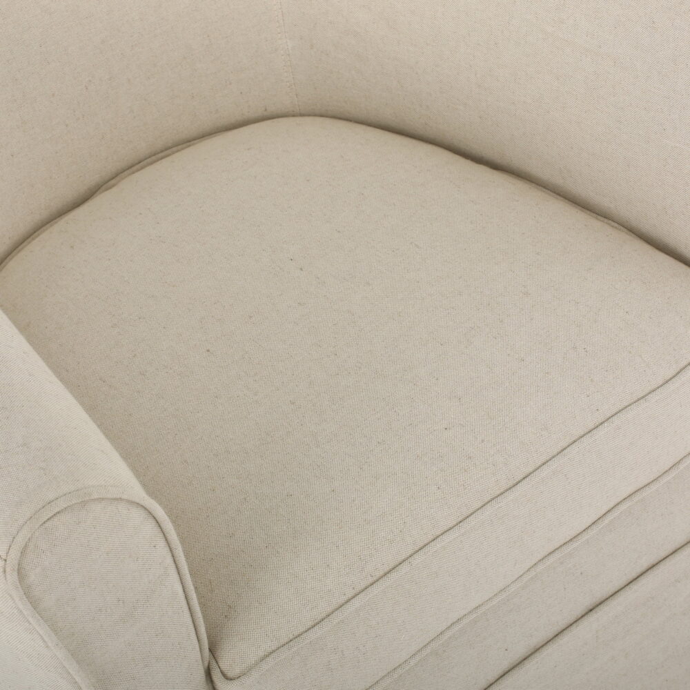 Noble House Celeste Natural Fabric Swivel Chair with Cover, Beige - Image 6