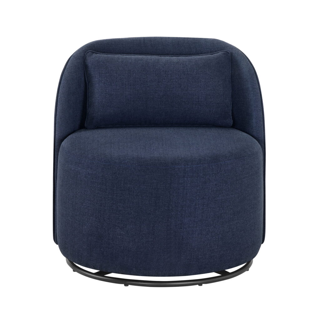 Better Homes & Gardens Juliet Modern Arch Swivel Accent Chair, Navy - Image 2