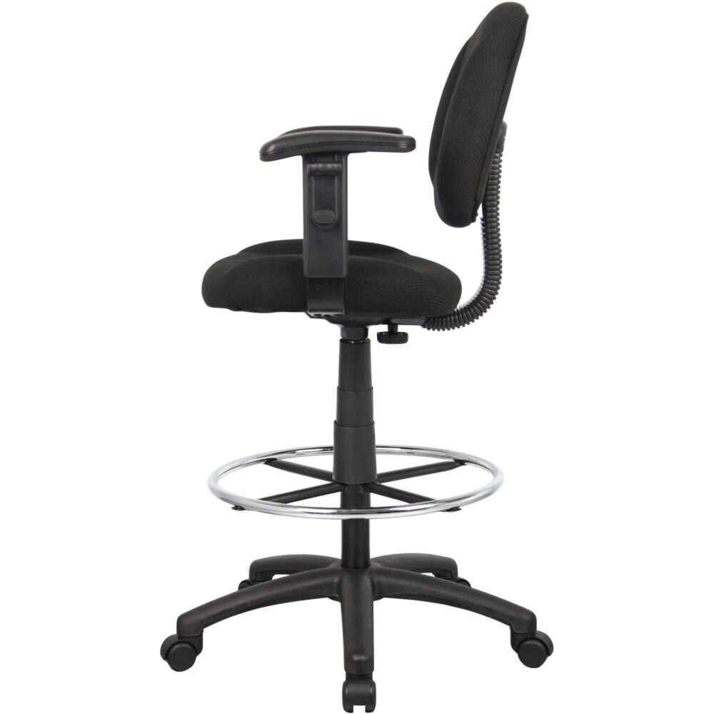 Boss Office Products Sit-Stand Desk Chair with Adjustable Arms, Black - Image 6