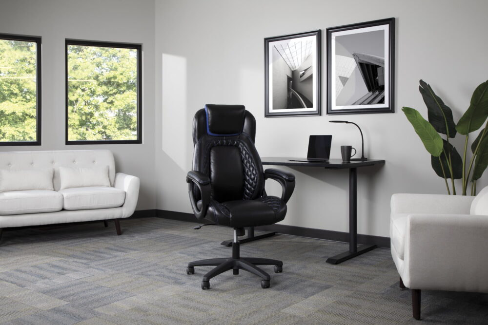 OFM High Back & Lumbar Support Swivel Gaming Chair, Black - Image 2