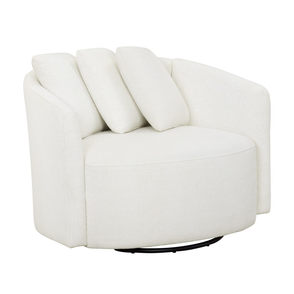 Beautiful Drew Accent Chair by Drew Barrymore, Cream Boucle - Image 4