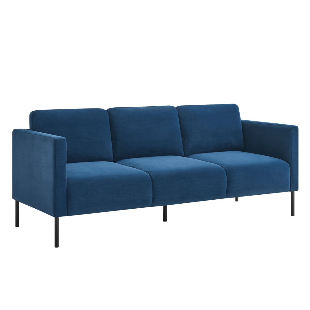 Better Homes & Gardens Wyatt Velvet Sofa, Blue Cove - Image 3
