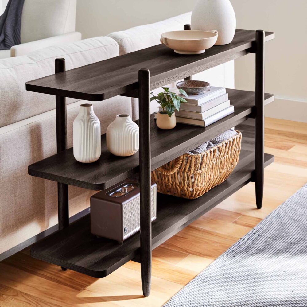 Better Homes & Gardens Springwood Horizontal Bookcase, Charcoal Finish - Image 7
