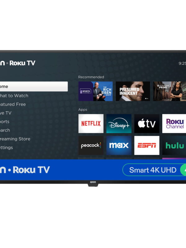 onn 43” Class 4K UHD (2160P) LED Roku Smart Television HDR (100012584)