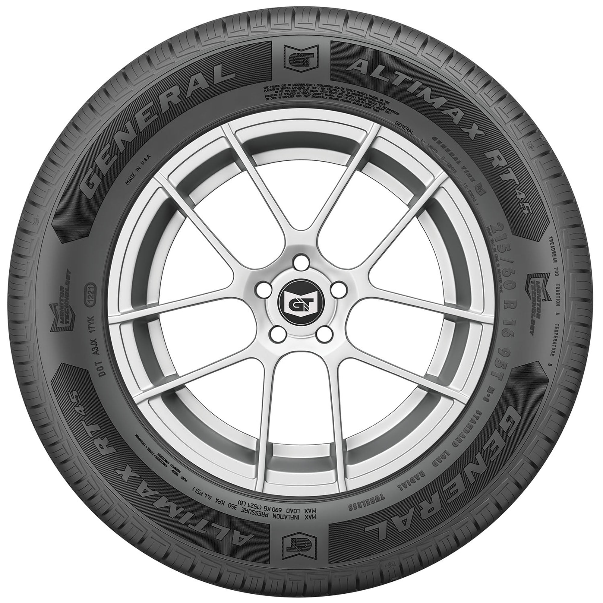 General Altimax RT45 All Season 215/60R16 95V Passenger Tire - Image 5