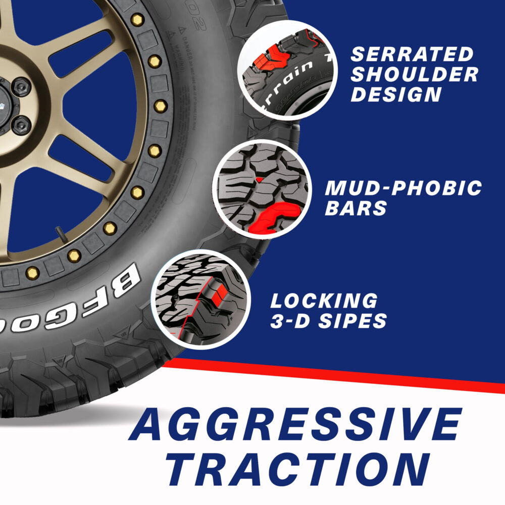 BFGoodrich All-Terrain T/A KO2 All-Season LT245/75R16/E 120/116S Tire - Image 4